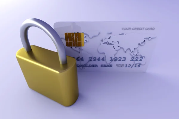 Безпечний кредитної картки — стокове фото