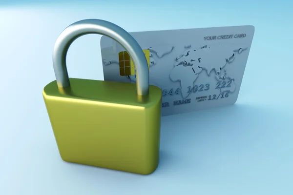 Beveiligde credit card — Stockfoto