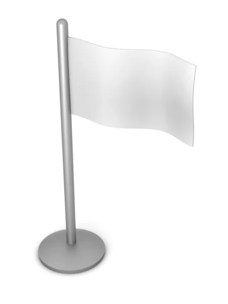 汎用の白い旗 — ストック写真