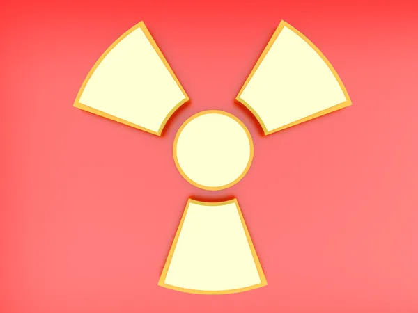 Sinal radioativo — Fotografia de Stock