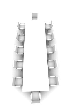 White Meeting room - top view clipart