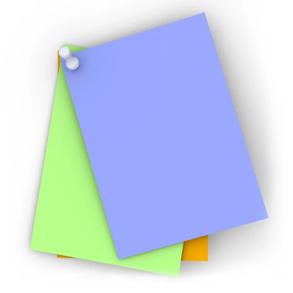 Kolorowe przypiętych notatki — Zdjęcie stockowe