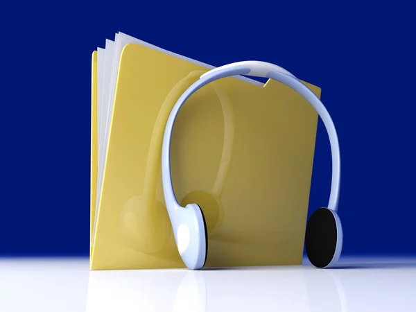 Folder muzyka — Zdjęcie stockowe
