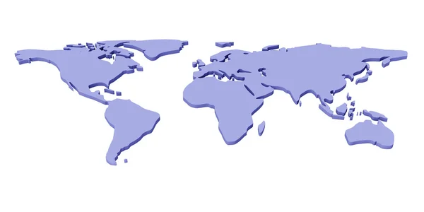 3D mapa světa — Stock fotografie