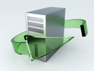 Desktop PC Recycling clipart