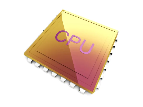 Золотой процессор — стоковое фото