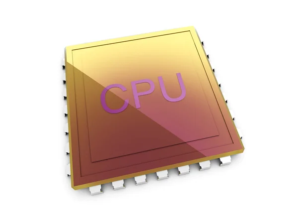 CPU dourada — Fotografia de Stock