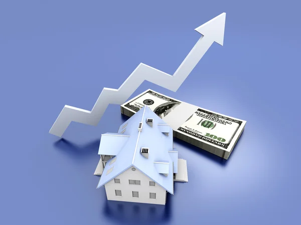 Crescente valore immobiliare — Foto Stock