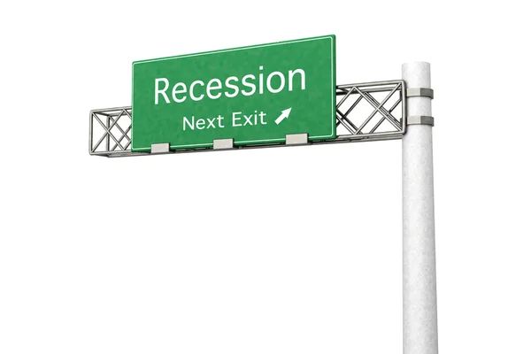 stock image Highway Sign - Recession