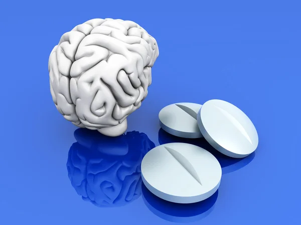 Hjärnan piller — Stockfoto