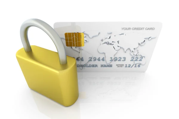 Безопасная кредитная карта — стоковое фото