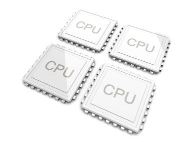 Quad core CPU clipart