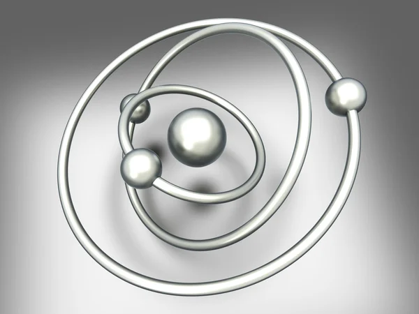 原子模型 — 图库照片