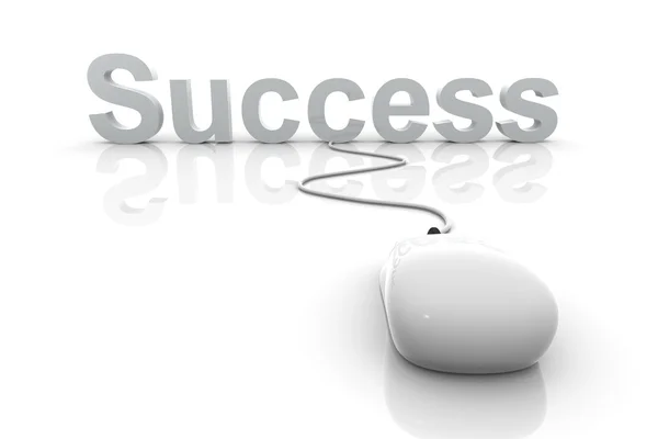 Te klikken op succes — Stockfoto