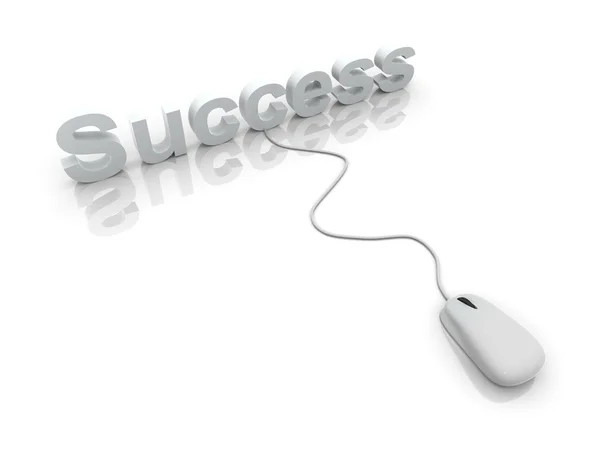 Te klikken op succes — Stockfoto