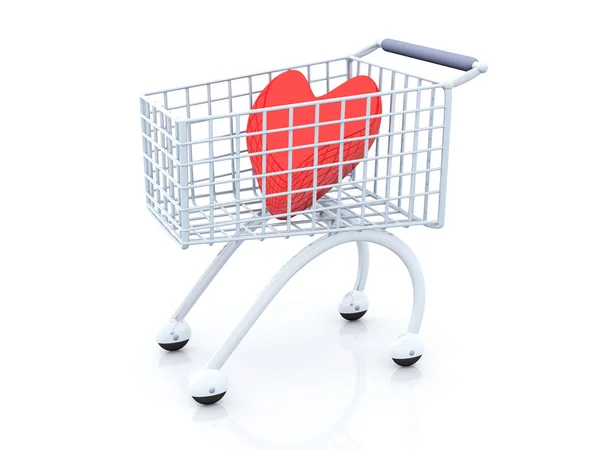 3D rendered Illustration. Shopping for Love. — Stock Photo, Image