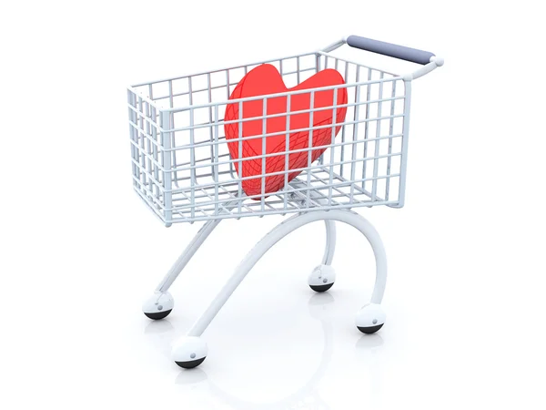 stock image 3D rendered Illustration. Shopping for Love.