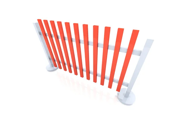 Rött staket — Stockfoto
