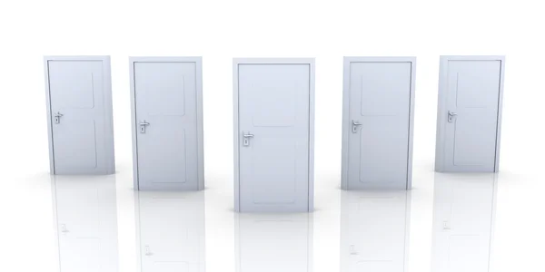 5 drzwi — Zdjęcie stockowe