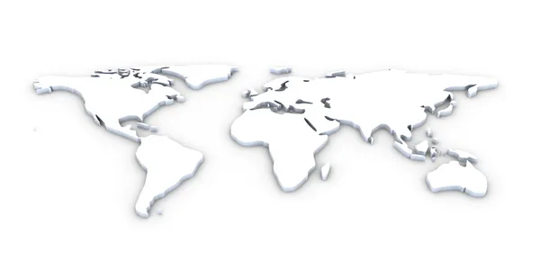 Mappa del mondo 3D — Foto Stock