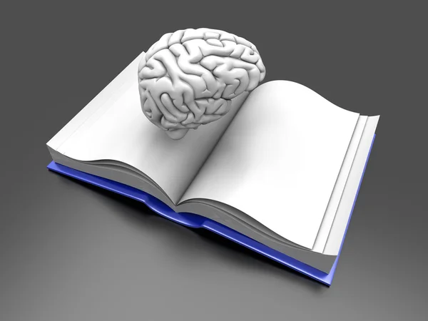 Libro del cerebro —  Fotos de Stock