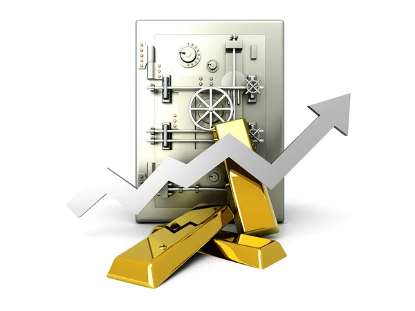 Рост золотого депозита — стоковое фото