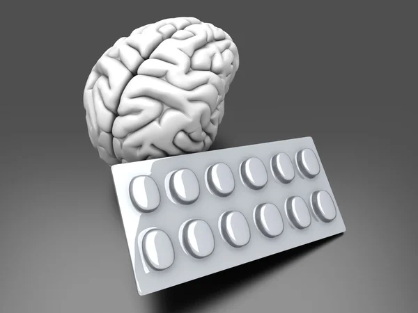 Pillole cerebrali — Foto Stock