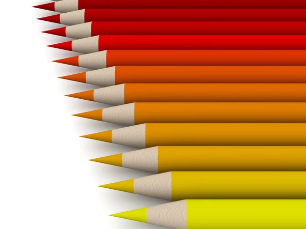 Crayon Color Spectrum - red — Stock Photo, Image