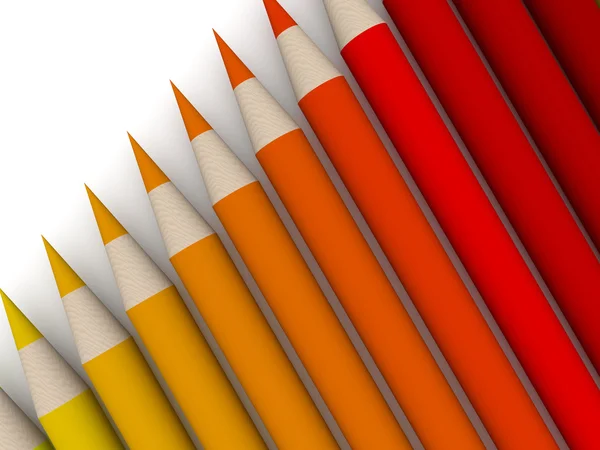 Crayon kleurenspectrum - rood — Stockfoto
