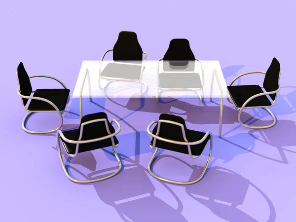 Mesa de design e cadeiras — Fotografia de Stock