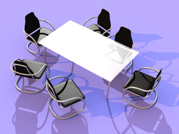 Mesa de design e cadeiras — Fotografia de Stock