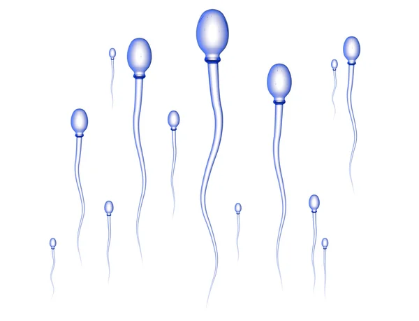 Sperm attack - nötr mavi — Stok fotoğraf
