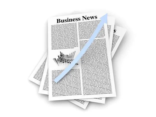 Growth in the Business News — Stock Photo, Image