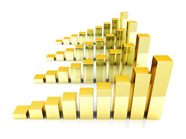 Gráficos de ouro — Fotografia de Stock