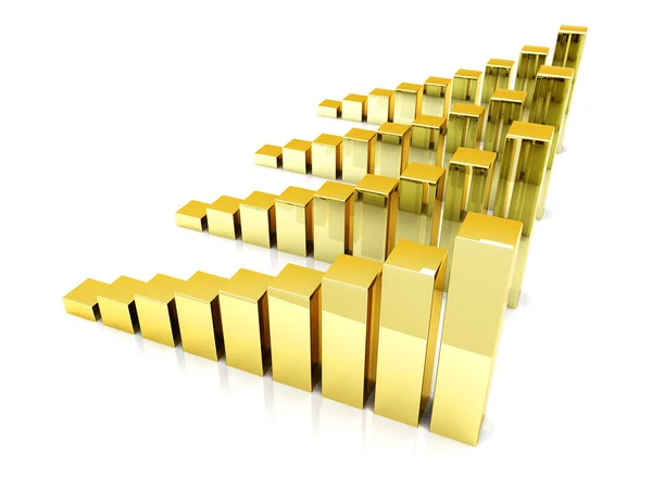 Gráficos de oro — Foto de Stock