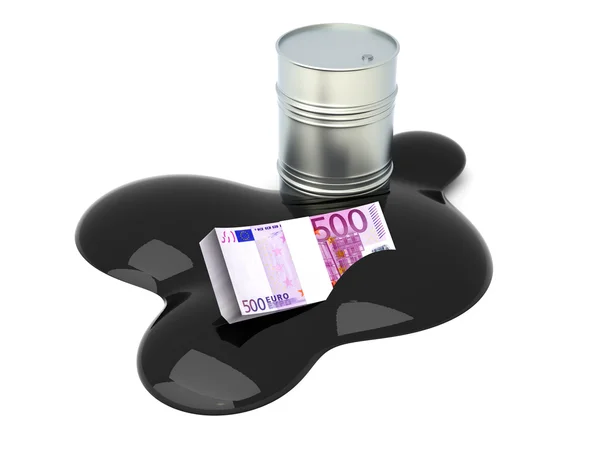 stock image Euros drowned in Oil