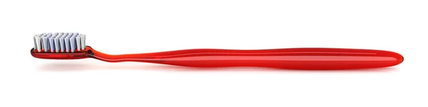 Röd tandborste — Stockfoto