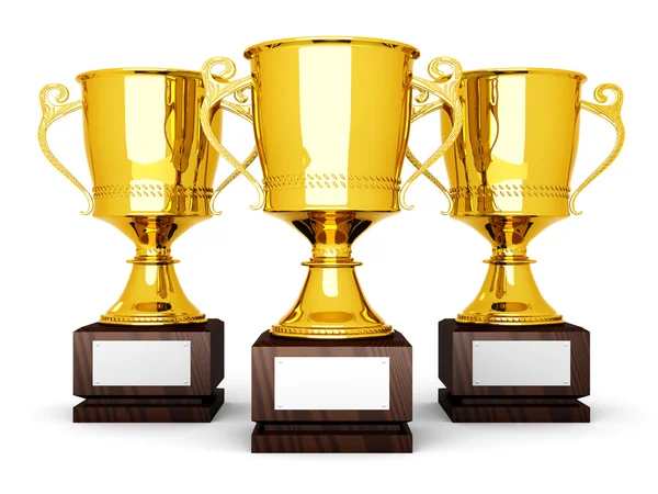 Três troféus — Fotografia de Stock