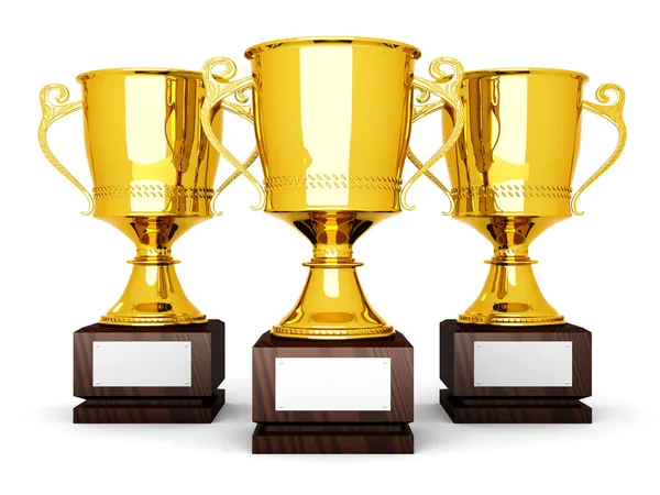 Three Trophies — Stock Photo, Image