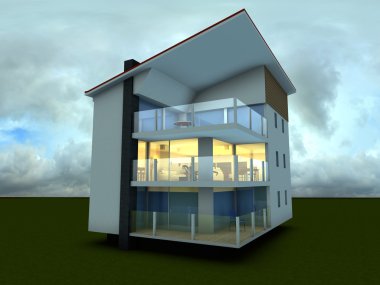 Modern building clipart