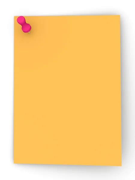 Öntapadó jegyzet - piros pin — Stock Fotó