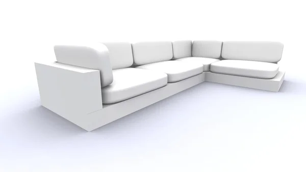 Vit soffa — Stockfoto