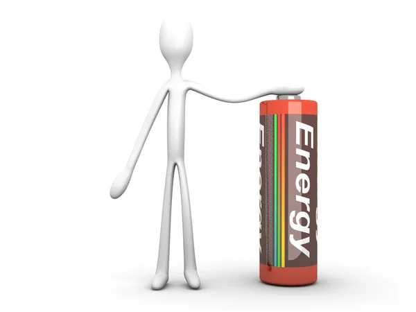 Presenting a Battery — Stock Photo, Image
