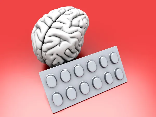 Brain Pills — Stock Photo, Image