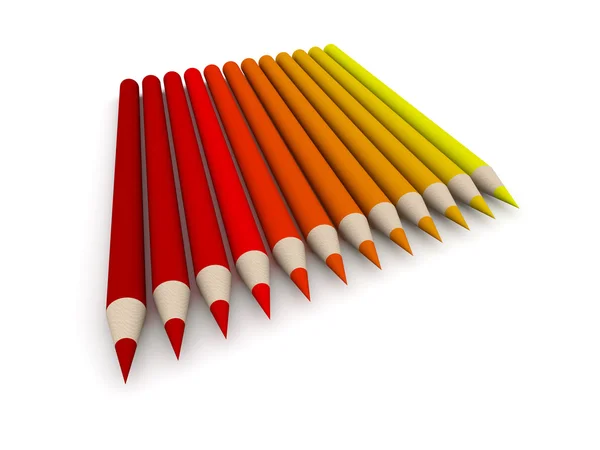 Spectre de couleur de crayon — Photo