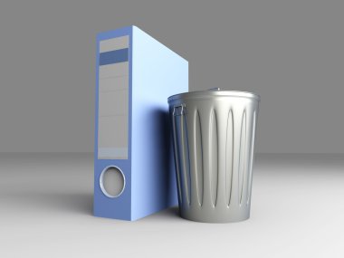 Trashed folder clipart