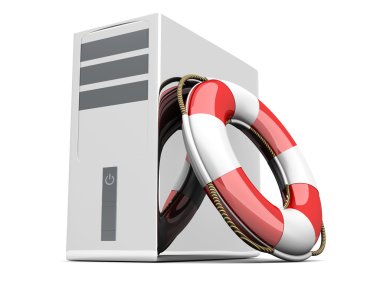 Desktop PC Life Belt clipart