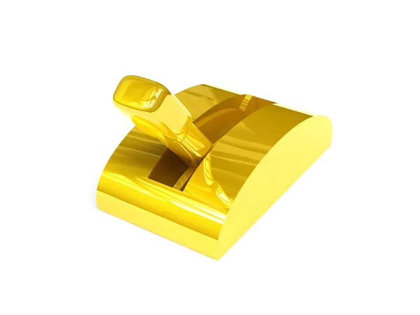 Zlatý spínač — Stock fotografie