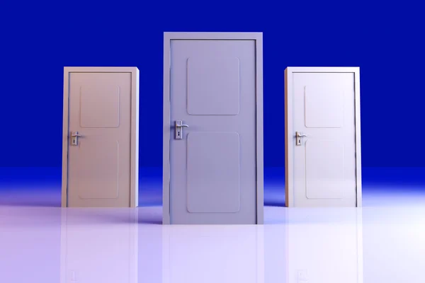 Drie deuren — Stockfoto