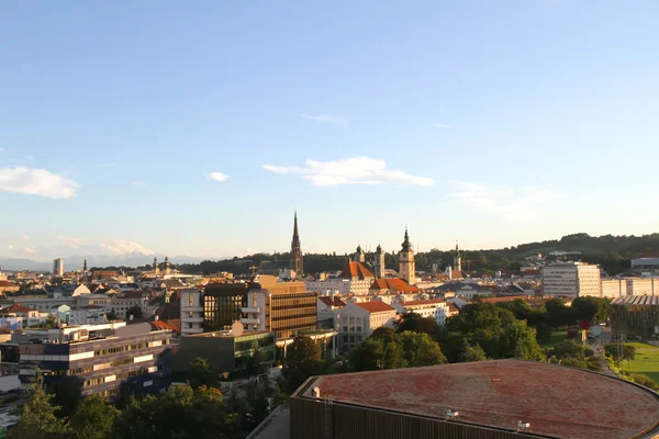 Sunset over Linz — Stock Photo, Image